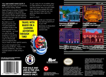 Mario's Time Machine (USA) box cover back